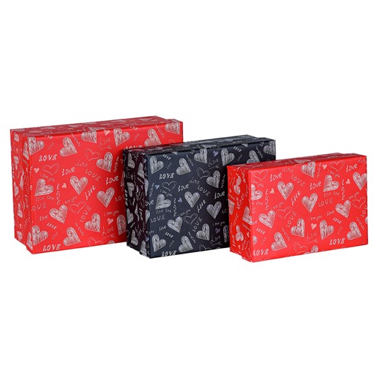 mbx-4155 3 lü küçük kutu seti love hearts, mbx-4155,hediyelik kutu,love hearts