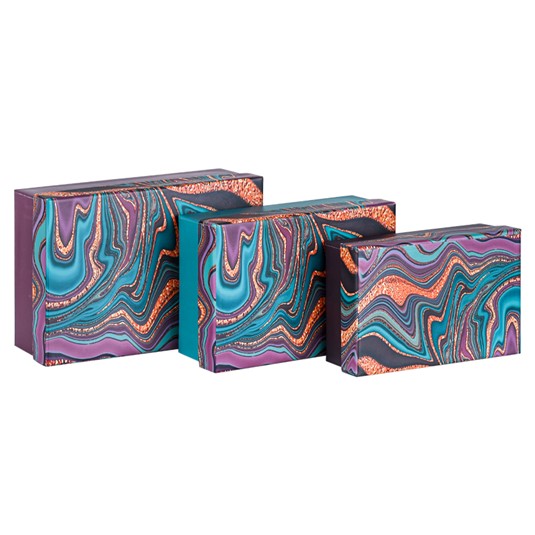 mbx-4175 3 lü küçük kutu seti purple marble, mbx-4175,küçük hediyelik kutu