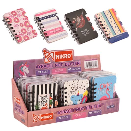 mikro nt-03 ayraçlı not defteri, mikro nt-03 ayraçlı not defteri